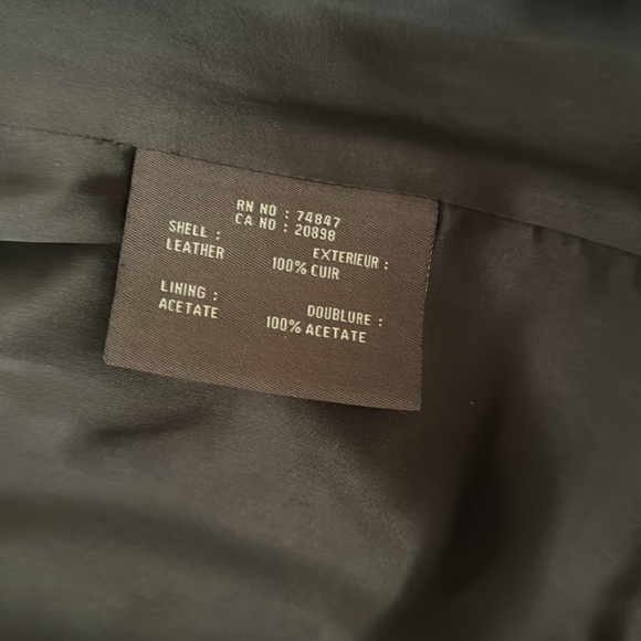 XS Marc New York Genuine Leather Brown Zip up Bomber Jacket removable fur collar - Picture 6 of 13